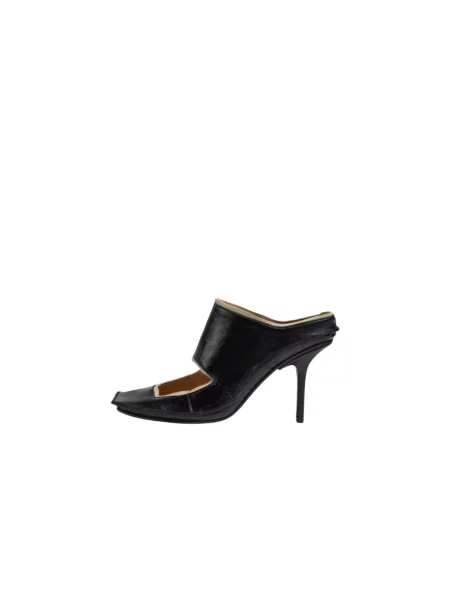 Klapki mules Maison Margiela skórzane czarne