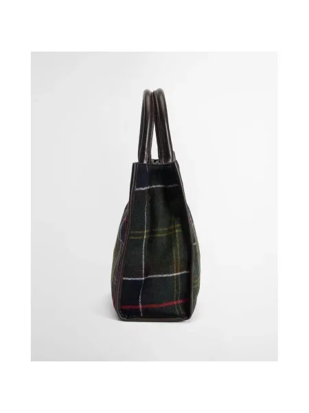Barbour geantă de mână cu amestec de lână verde