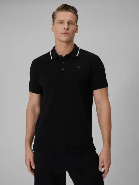 Koszulka polo regular 4F czarna
