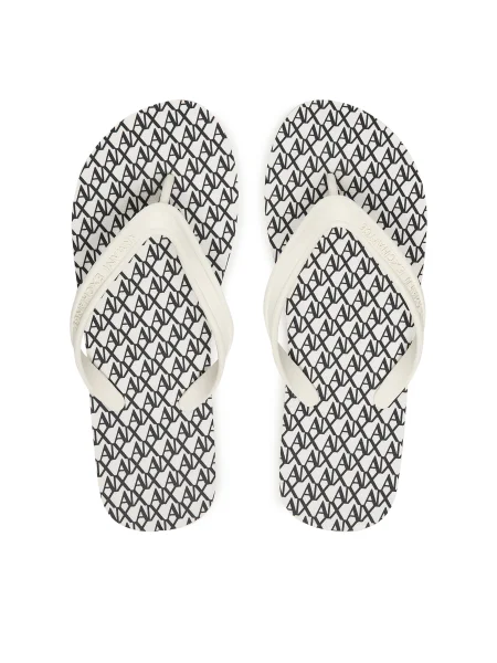 Papuci Armani Exchange alb