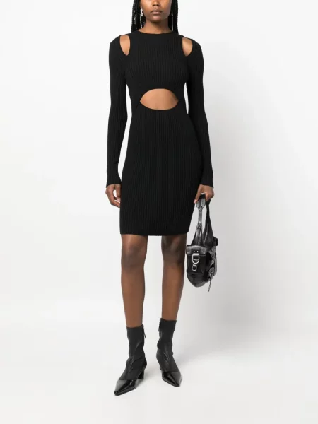 Megztas briaunotas suknele Wolford juoda