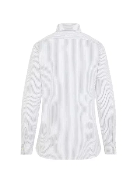 Cămașă Moschino cu broderie cu dungi alb