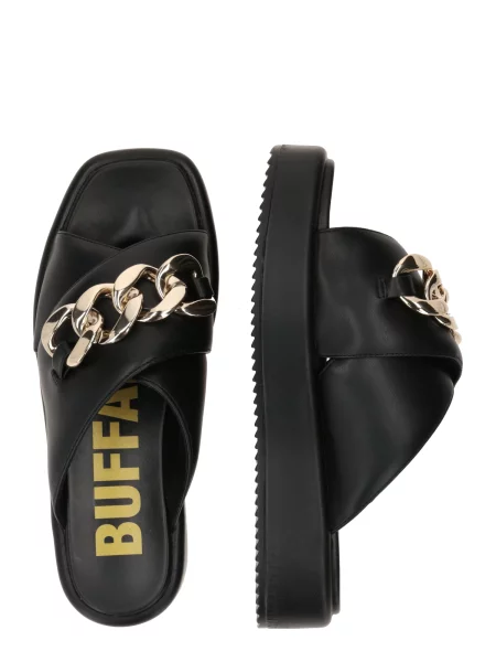 Šľapky Buffalo Mia Cross Chain čierna