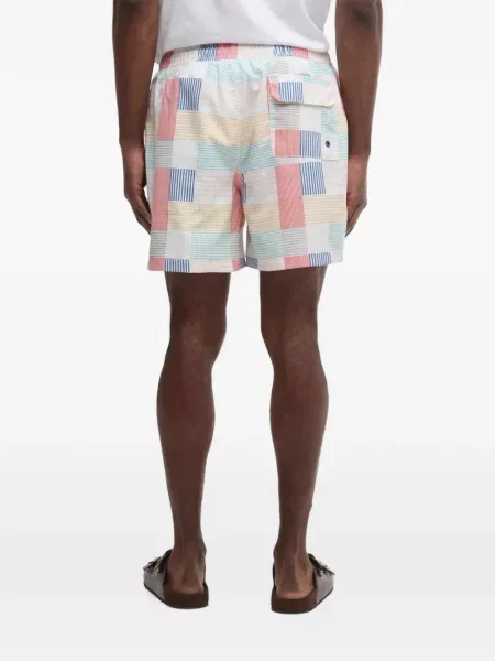 Slip de baie Barbour cu imagine alb