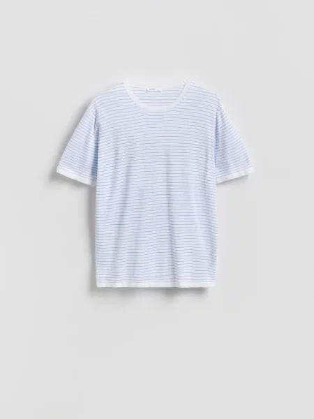 Reserved Футболка regular fit з ліоцелом блідо-блакитний блакитна