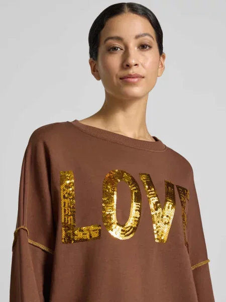 Bluza o kroju oversized z czystej bawełny model LOVE' Miss Goodlife