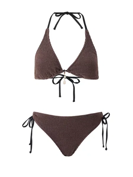 Cupshe Bikiny Triangle' hnedá