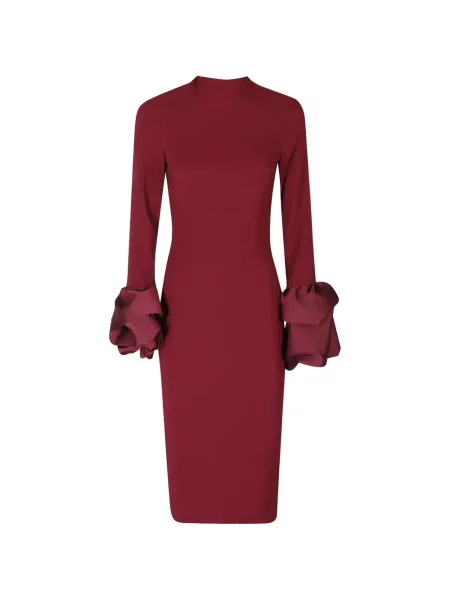 Rochie midi Alessandro Legora cu volane roșu