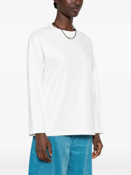 Lung tricou Kenzo cu autograf alb