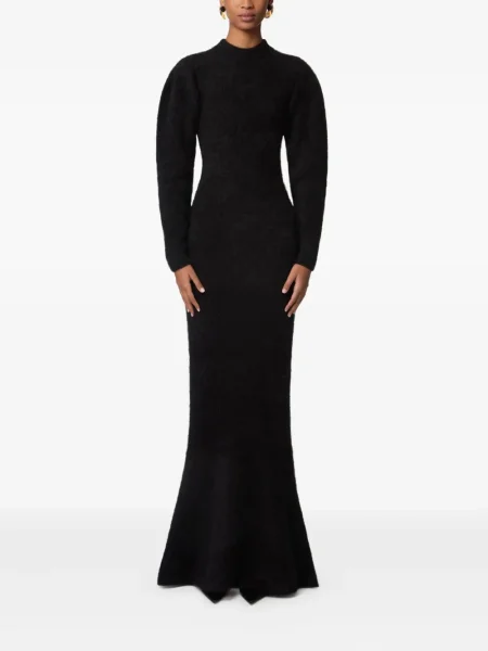 Lung rochie maxi Nina Ricci tricotate negru