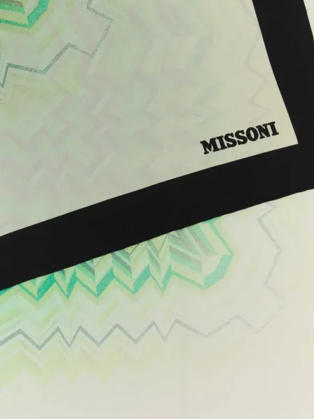 Fular Missoni cu imagine verde