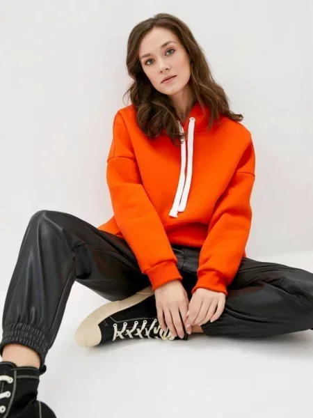 Худі HiBrand бавовна/поліестер помаранчевий