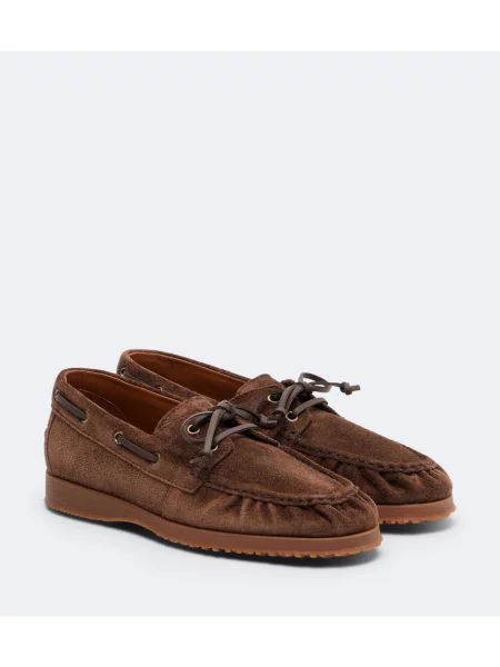 Pantofi loafer Hogan din piele de căprioară maro
