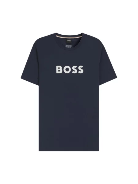 BOSS t-shirt plażowy granatowy wzorzysty niebieska