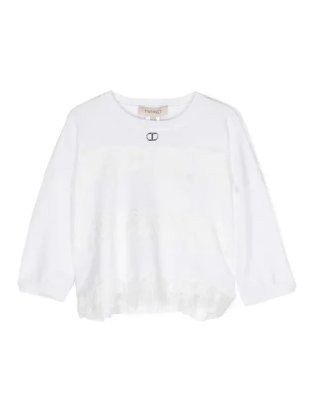 Top dziecięcy Twinset biały