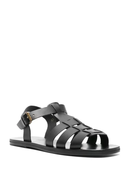 Iš natūralios odos sandalai Ancient Greek Sandals be kulniuko juoda