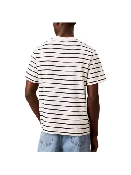Pruhované tričko Calvin Klein Jeans biela