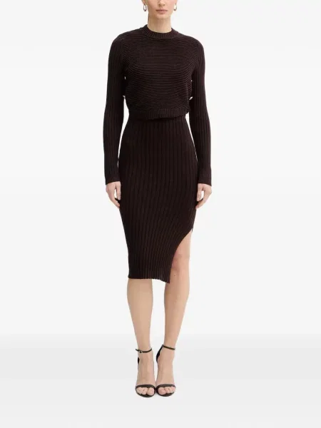 Rochie midi Morgan tricotate maro