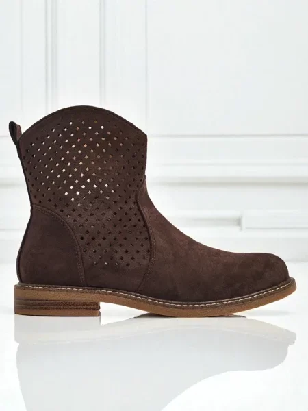 Botine Resti din piele maro