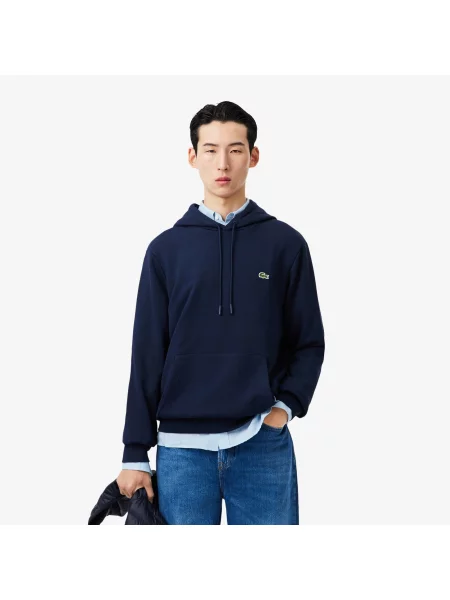Lacoste Bluza Polarowa Z Kapturem niebieski