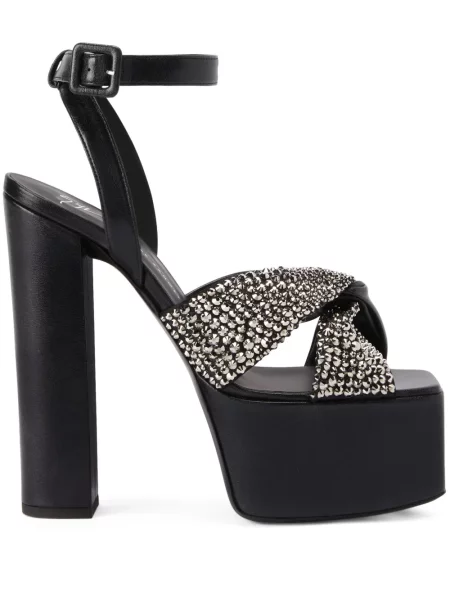 Sandale Giuseppe Zanotti de cristal negru