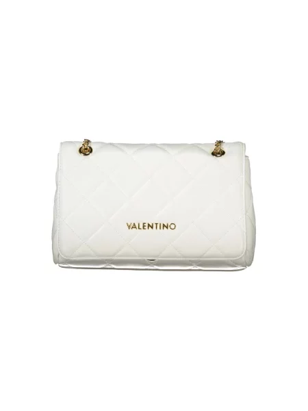 Lniana torebka crossbody Valentino Bags pikowana biała