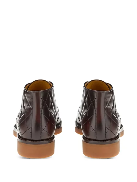 Matlasat ghete desert Ferragamo din piele maro