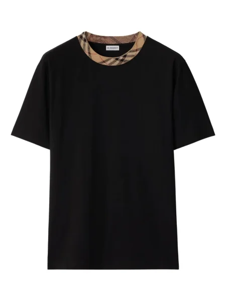Tricou Burberry în carouri negru