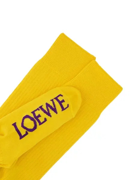 Șosete Loewe tricotate cu autograf galben