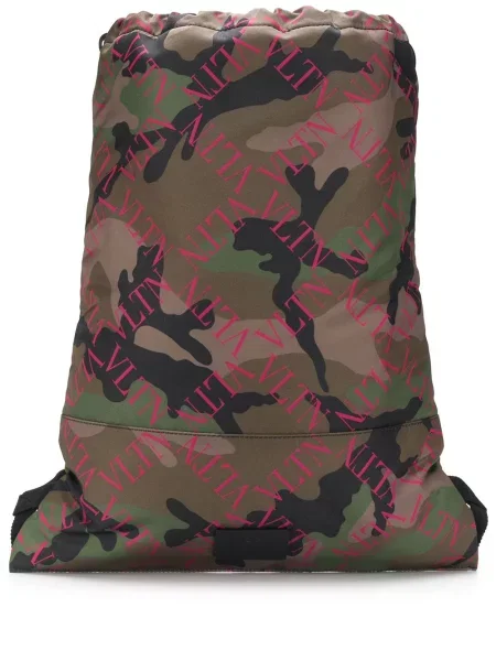 Rucsac Valentino Garavani cu model camuflaj verde