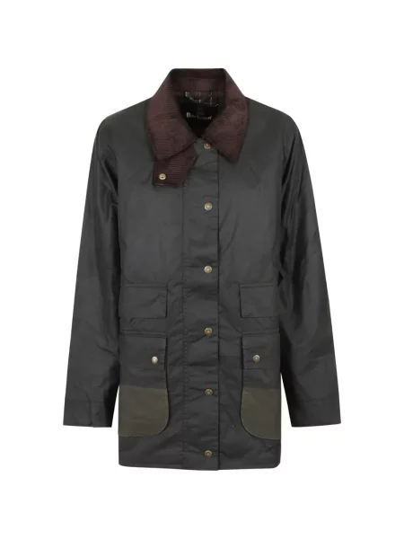 Gulerat ceruit palton Barbour de catifea cord verde