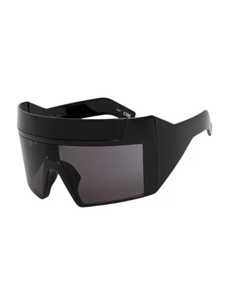Rick Owens DRKSHDW Rev Shiny okulary przeciwsłoneczne czarne