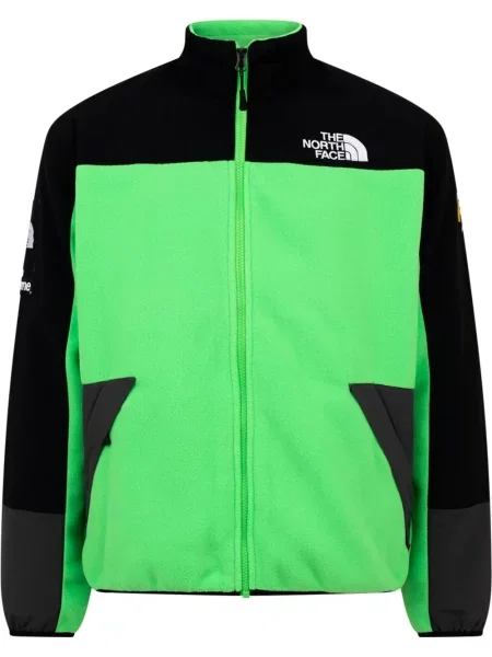 Geacă Supreme din fleece verde