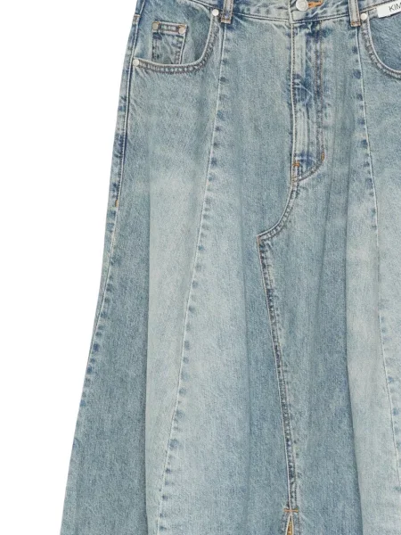 Fustă din denim Kimhēkim albastru