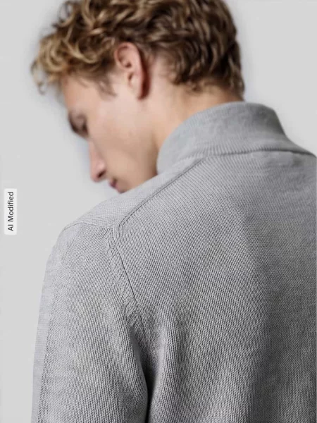 Kurtka z dzianiny o kroju regular fit z czystej bawełny model ‘DANE’ Selected Homme