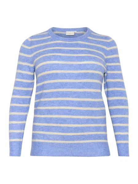 KAFFE CURVE Pulover KA Linda ecru / amestec albastru