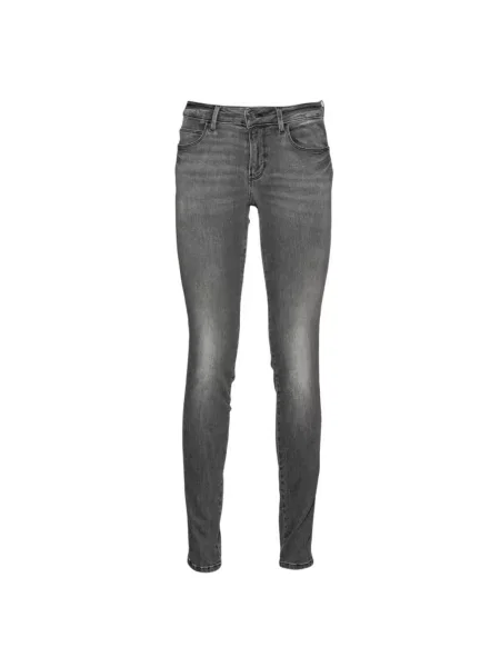 Talia jeansy skinny Guess z wysoką talią szare
