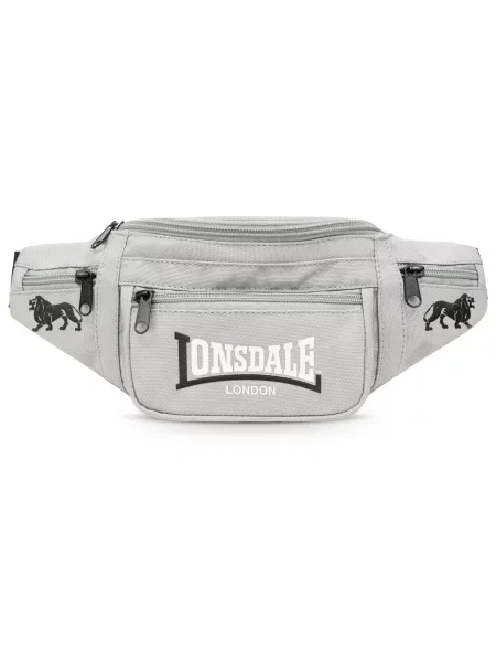 LONSDALE Övtáska HIP világosszürke / fekete fehér