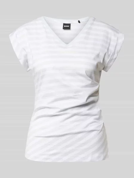 T-shirt o kroju slim fit z czystej bawełny model EVKA' Boss