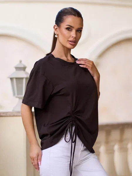 Футболка Issa Plus коричневая