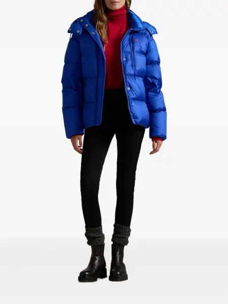 Șapcă Polo Ralph Lauren din fleece cu dungi cu volane albastru