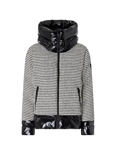 Geacă cu puf Pinko din tweed negru