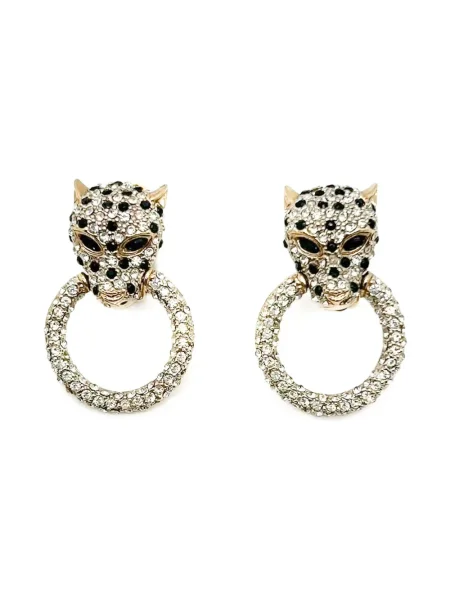 Cercei Jennifer Gibson Jewellery de cristal auriu