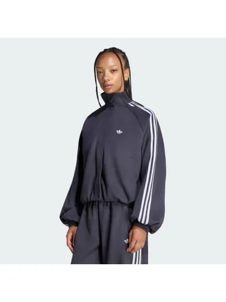 BLUZA DRESOWA Z IMITACJI ZAMSZU ADILENIUM SEASON 6 czarna