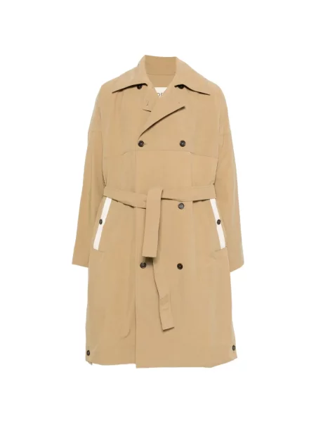 Trenci Mordecai cu două rânduri de nasturi verde