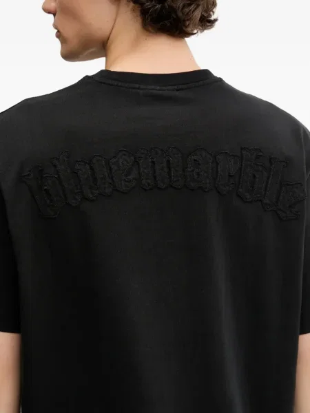 Tricou Bluemarble cu broderie negru