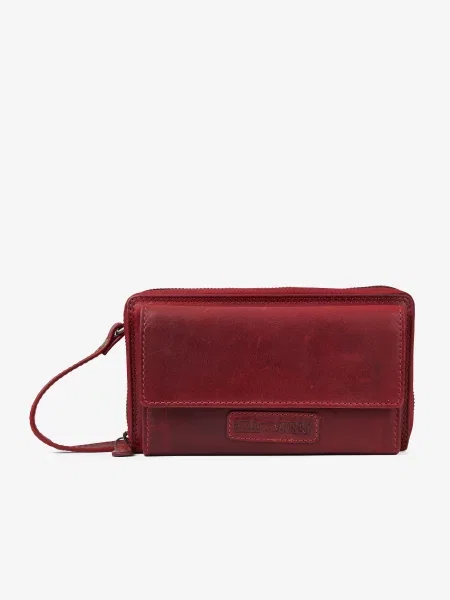 Кожаный кошелек Hill Burry красный