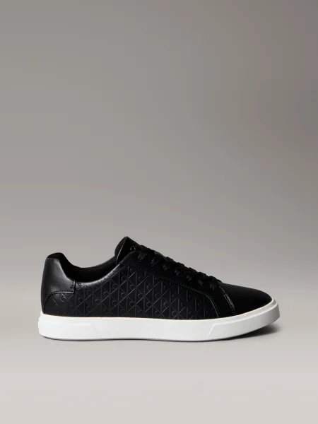 Sneakers Calvin Klein Low Pro Cups Lace Up Lth Aop negru