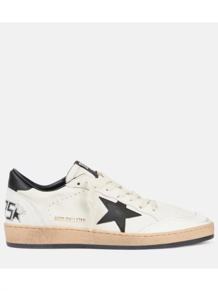 Sneakerși Golden Goose Ball Star din piele alb