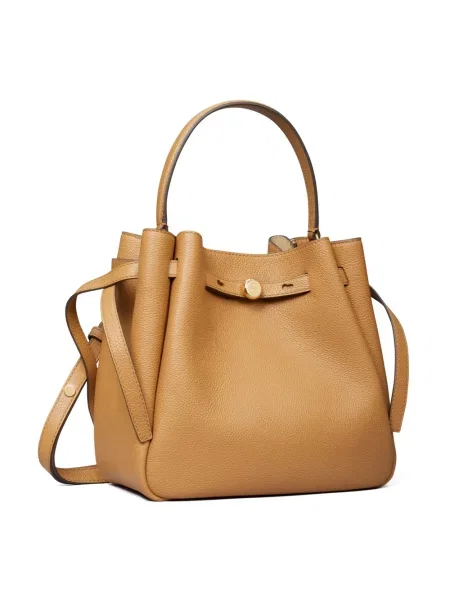 Kapelusz Tory Burch skórzany beżowy